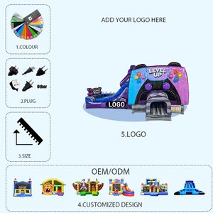 Castillo Inflable Comercial Personalizado de PVC para Fiestas, con Temática de Juegos, para Niños, Venta al por Mayor - Product Image 2