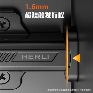 Herli Rebound Push Button Self <b>Locking</b> Device For <b>Cabinet</b> Door Handle Free Heavy Duty Wardrobe Beetle Snap Lock - Product Image 4