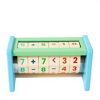 Cubes de nombres en bois pour enfants, blocs de calcul pour la coordination œil-main, jouets éducatifs précoces Montessori pour la logique