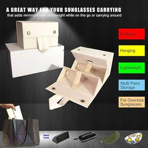 Sunglasses Organizer Travel <b>Glasses</b> Case Multiple Pairs Eyeglasses Storage Box Hanging Eyewear Holder - Product Image 5