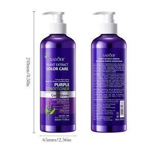 Shampooing et après-<span class=keywords><strong>shampoing</strong></span> capillaires violets hydratants, purifiants et lissants à la kératine botanique 500ml - Product Image 5