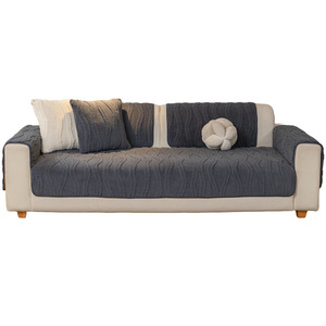 <b>Pet</b> <b>Sofa</b> Cushion Thickened Solid Color Striped Cover 145-185CM Folded For Autumn Winter Use - Product Image 4