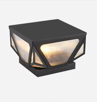 Luz de Pilar alimentada por energía Solar Led moderna Poste de puerta Luz de jardín solar al aire libre Valla Lámpara de cuerpo luminoso Luz de Pilar impermeable