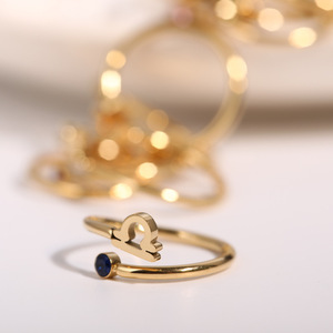 Hainon Classic <span class=keywords><strong>Ring</strong></span> Edelstahl <span class=keywords><strong>Ring</strong></span> Zirkon Birth stone Open <span class=keywords><strong>Ring</strong></span> - Product Image 2