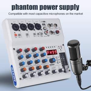 NGVM GX-06 สีขาว มิกเซอร์เสียงพกพา 6 ช่องสัญญาณ พร้อมเอฟเฟกต์เสียง 99 แบบ รองรับการบันทึกผ่าน USB ช่องต่อ XLR/TRS/RCA สำหรับการถ่ายทอดสดและการเล่นดนตรีดีเจ - Product Image 5