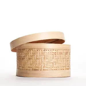 Idéia nova Caixa De Presente De Bambu Para O Natal/Feriado/Casamento Ou Caixa De Armazenamento Decoração De Casa Artesanal Por Artesãos Vietnamitas