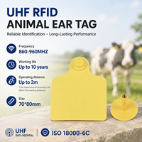 Étiquettes d'oreille RFID UHF professionnelles 860-960 MHz avec distance de lecture de 1 à 5 m pour l'identification des animaux (taure, veau, agneau, truie, porc) – Solutions d'identification pour l'élevage