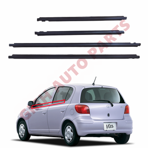 Set di 4 Guarnizioni Raschiavetro per Finestrini Portiera Anteriore e Posteriore per <span class=keywords><strong>Toyota</strong></span> Vitz/<span class=keywords><strong>Yaris</strong></span> 99-05 - Product Image 1