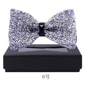 Corbata de Moño de Cristal con Diamantes y Mariposa en 12 <span class=keywords><strong>Colores</strong></span> para Novio, Accesorios de Traje Formal para Boda, Precio Bajo - Product Image 2