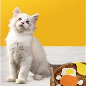 Jouet naturel en loofah pour chat, jouet à mâcher pour chat contenant de la catnip - Product Image 4