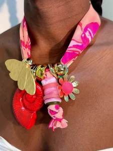 2025 remise promotionnelle fabricant haute qualité nouveau collier d'été 2025 foulard en soie charmant meilleur ami Bandana collier - Product Image 6