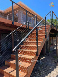 Оптовая цена YL METAL: Нержавеющая сталь, черное кабельное ограждение для наружных балконов и террас, алюминиевые кабельные стойки - Product Image 6