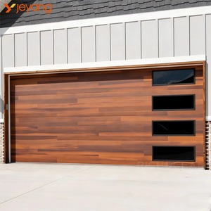 <span class=keywords><strong>Porte</strong></span> de <span class=keywords><strong>garage</strong></span> sectionnelle automatique JY moderne en panneaux sandwich isolés en acier, mousse et aluminium, coupe-vent, à vue complète - Product Image 1