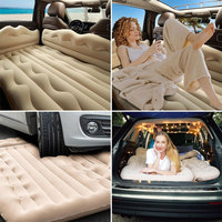 Portable voyage gonflable voiture lit personnalisable matelas pneumatique 6 accessoires pratiques voiture lits oreillers Camping tapis coussin