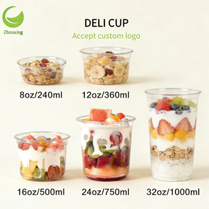Atacado: Embalagens Descartáveis Transparentes de <span class=keywords><strong>PET</strong></span> para Alimentos (12oz, 16oz, 24oz, 32oz) – Copos para <span class=keywords><strong>Deli</strong></span>, Embalagens a Granel para Viagem, Tigelas de Açaí - Product Image 3
