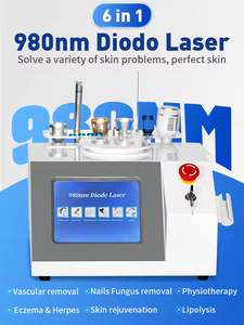 Appareil esthétique à couplage de fibres 6 en 1 avec lipolyse 1470 nm, lifting endo-facial, élimination des varices 980 nm et traitement de l'onychomycose - Product Image 2