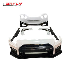 Kit de carrocería mejorado Nissa <span class=keywords><strong>GTR</strong></span> R35 <span class=keywords><strong>2017</strong></span>, nuevo estilo Nismo, parachoques delantero de fibra de carbono, parachoques trasero, alerón de faldón lateral para guardabarros - Product Image 5