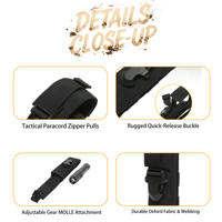Housse de lampe torche tactique personnalisée, support de lampe torche mobile pouvant être installé sur les épaules, les cuisses, les bras et la taille, vente en gros