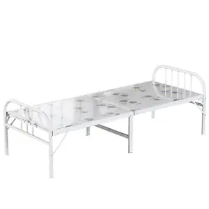 Letto pieghevole in metallo queen size all'ingrosso letto singolo in ferro per adulti