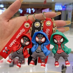 Phim hoạt hình mát mẻ nhện người đàn ông nhựa thân thiện với môi ảnh kỹ thuật số <span class=keywords><strong>Keychain</strong></span> ba chiều búp bê trường Túi Mặt dây chuyền xe <span class=keywords><strong>Keychain</strong></span> nhỏ - Product Image 2