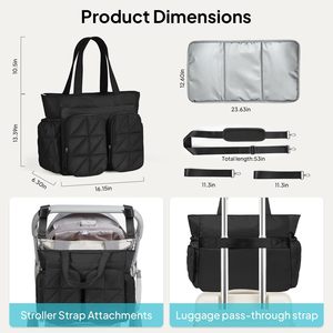 <span class=keywords><strong>Bolsa</strong></span> de Pañales Acolchada, <span class=keywords><strong>Bolsa</strong></span> de Bebé con Bolsillos Aislantes, Resistente al Agua, de Poliéster, Gran Capacidad, Ligera, <span class=keywords><strong>Bolsa</strong></span> de <span class=keywords><strong>Hospital</strong></span> <span class=keywords><strong>para</strong></span> - Product Image 2
