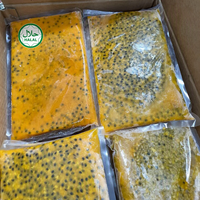 Diepvries Passievruchtenpuree met zaden 100% natuurlijk vacuüm verpakt vers geperst vruchtvlees voor smoothies en dranken groothandel