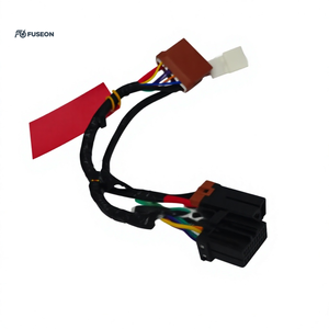 Faisceau de câblage personnalisé pour capteur automobile, faisceau de câblage à branche unique avec connecteur cyan, OEM 12V 24V - Product Image 3