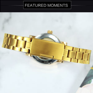 Reloj Automático de Lujo WINNER para Mujer, Elegante, Esqueleto, de Acero Inoxidable Dorado, 32 mm, Resistente al Agua, con Pantalla de Cristal - Product Image 5