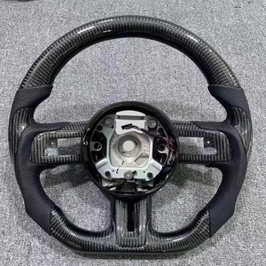 Volante de cuero de gamuza personalizado, volante de fibra de carbono mate, accesorio de coche para Ford <span class=keywords><strong>Mustang</strong></span> 2004-2023 - Product Image 2