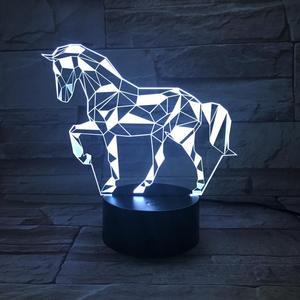 Lámpara de Noche LED <span class=keywords><strong>Unicornio</strong></span> Personalizada RGB para Habitación Infantil, Creativa, con Base Acrílica de Ilusión 3D, Funciona con USB y 3 Pilas AA, para Mesa de Escritorio Infantil - Product Image 4