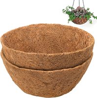 Panier suspendu en fil métallique pour jardinière de pont de fenêtre avec doublure en coco