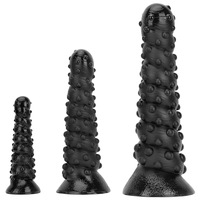 Dilatateur anal texturé extra-large à ventouse géante, style pieuvre, avec perles, pour l'expansion anale