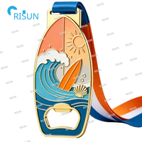 Abrebotellas Personalizado con Diseño de Oso y Trébol, para Maratones, Carreras de Trail y Surf, Medallón Abrebotellas Personalizado