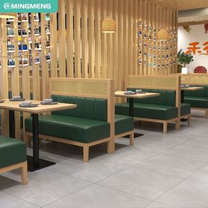 Manufacture Hotel Restaurant Cafe Furniture Fast Food Dining Restaurant Sofa Tables and Chairs Set Booth <b>Seating</b> Bench Couch - Product Image 3