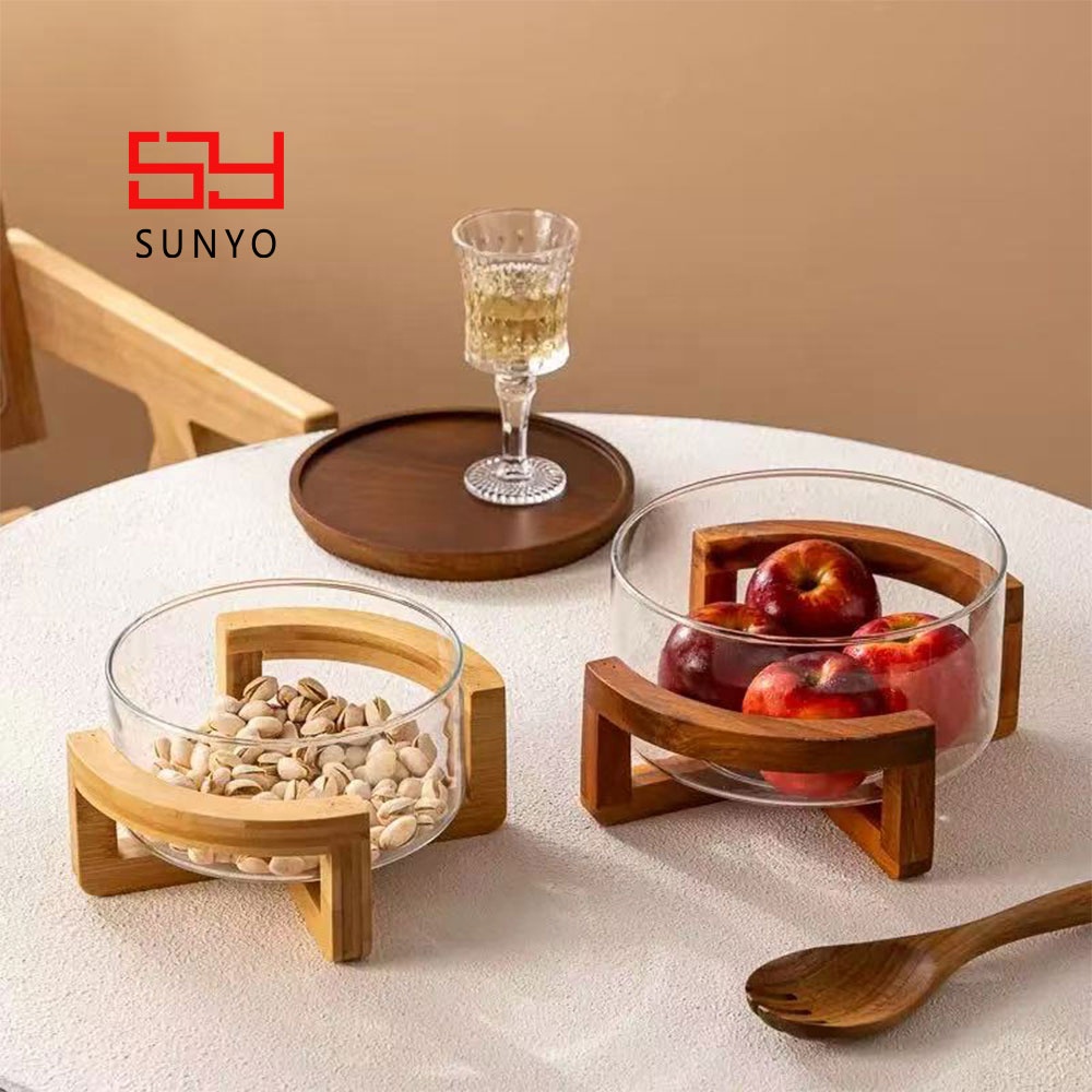 Tray Glass Bowl Serving Glass Bowl For Nuts Modern Eco-Friendly Design