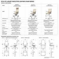 Chaise de bureau exécutive moderne ergonomique à dossier haut en cuir, pivotante, avec appui-tête intégré, accoudoirs en aluminium rembourrés réglables