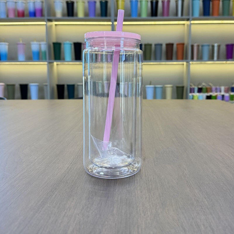 clear - with Pink lid