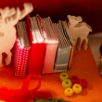 IIECREATE Mini bricolage jouet décoration de noël Mini maison pour enfants et adultes bricolage 3D Puzzle en bois