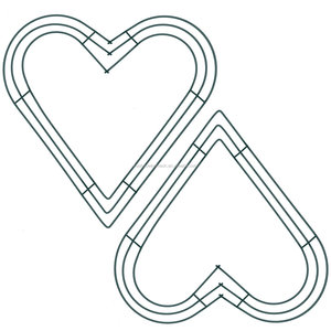 12 क्रिसमस वैलेंटाइन डे शादी की सजावट के लिए दिल की बनावट धातु तार की दीवार पर - Product Image 1