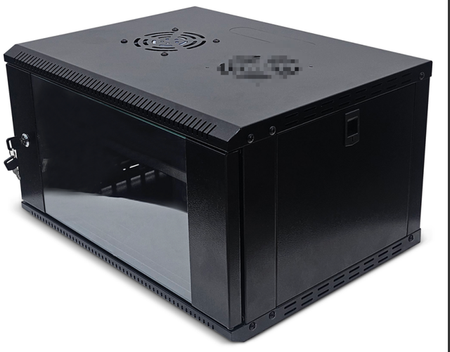 22U Wall-Mounted Network Cabinet, 19-Inch Data Center Server Rack with Electrostatic Powder Coating