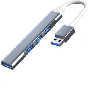 Hub USB 3.0 de Aluminio con 4 Puertos, Divisor USB OTG, Expansor para Ratón, Teclado, Memoria USB, Impresora, Teléfono Móvil, Cámara - Product Image 1