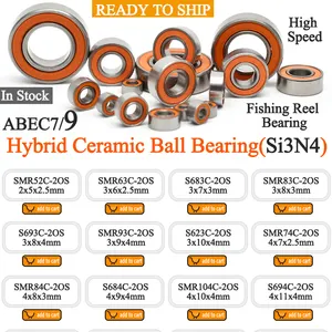 A7-Rodamientos de bolas de cerámica híbridos de acero inoxidable, 3x7x3, para Carretes de pesca, 2, 1, 2, 1, 2, 2, 2