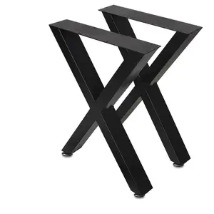 Tischbeine Industrie Gusseisen Stahlrahmen X-Form Schreibtisch Bürobank Esszimmer Kaffee Esszimmer möbel Metall Tischbeine für Tisch