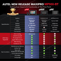 Autel MaxiPRO MP900 BT herramienta de diagnóstico de coche MP900Z MP808 MP900BT MP808BT Altar MP 900Z 808 900 PRO vehículo OBD2 escáner