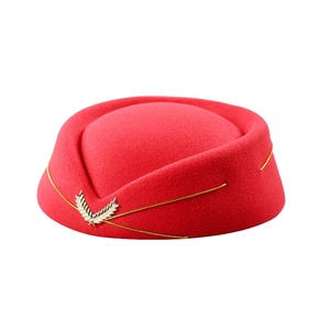 Béret français sexy pour uniforme formel, idéal pour hôtesse de l'air, fête d'Halloween, chapeau de jeu de rôle, 100 % polyester avec broderie 3D - Product Image 6