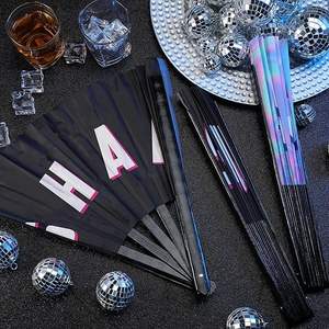 Abanico Plegable Personalizado de 13 Pulgadas con Luz UV, Abanico Grande para Discoteca, Ideal para Fiestas Rave - Product Image 3