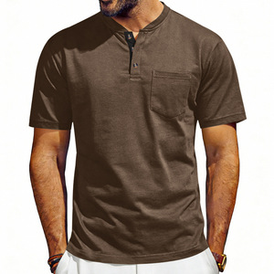 Camisa de Verano 2026 para Hombre, Estilo Retro, Casual, Holgada, Transpirable, Cuello Alto, Sin Plancha, para Comercio Exterior Transfronterizo - Product Image 1