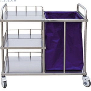 Carrito de Instrumentos de Acero Inoxidable de Doble Capa Xin Yuchen, 670x450x900mm, Carrito de Almacenamiento Médico Quirúrgico - Product Image 2