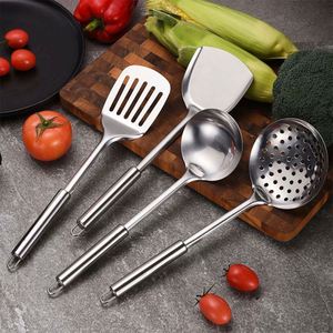 Hot Selling Stainless Steel Kitchen Utensils Sets 4 Pieces Kitchen Cookware <b>Tools</b> Spoon Ladle Turner Cooking <b>Tools</b> Kitchenware - Product Image 3