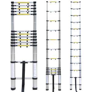 Échelle télescopique en aluminium de 1,2 mm à 1,5 mm d'épaisseur, 2 m, avec système de fermeture douce, échelles pliantes modernes pour la maison ou l'extérieur - Product Image 4